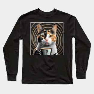 Thinking Cat Long Sleeve T-Shirt